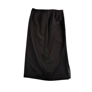 Kasper Black Midi Skirt Side Slit Y2K Dark Academia Capsule Size 10
